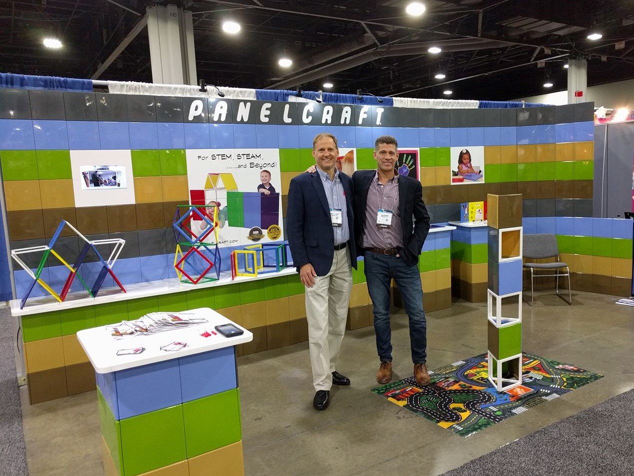 Panelcraft magnetic blocks exhibit for science and children's museum