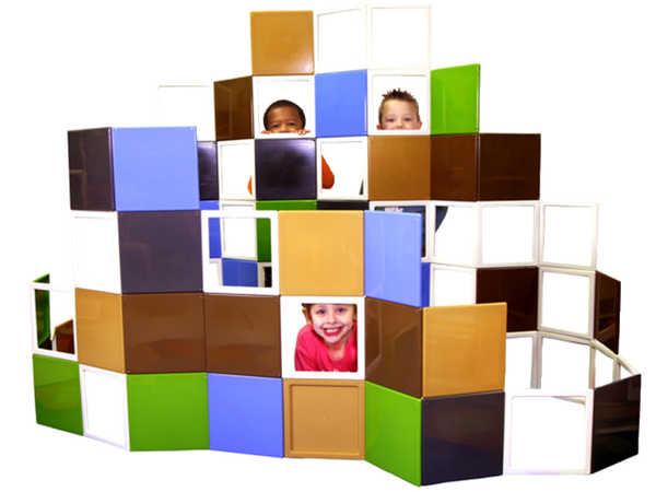 Panelcraft magnetic blocks in earth tone colors